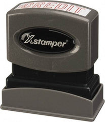 Value Collection - Credit, Red Pre-Inked Stamp - 1/2 Inch Wide x 1-5/8 Inch Long - Apex Tool & Supply