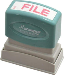 Value Collection - File, Red Pre-Inked Stamp - 1/2 Inch Wide x 1-5/8 Inch Long - Apex Tool & Supply