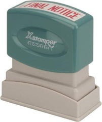 Value Collection - Final Notice, Red Pre-Inked Stamp - 1/2 Inch Wide x 1-5/8 Inch Long - Apex Tool & Supply
