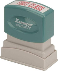 Value Collection - First Class, Red Pre-Inked Stamp - 1/2 Inch Wide x 1-5/8 Inch Long - Apex Tool & Supply