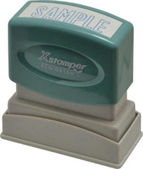 Value Collection - Sample, Blue Pre-Inked Stamp - 1/2 Inch Wide x 1-5/8 Inch Long - Apex Tool & Supply