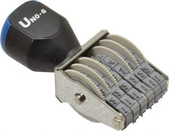 Made in USA - 1/8 Character Size, Numbering Stamp - 6 Bands - Apex Tool & Supply