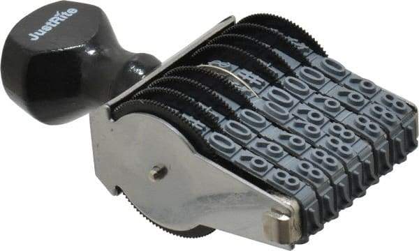 Made in USA - 5/16 Character Size, Numbering Stamp - 8 Bands - Apex Tool & Supply