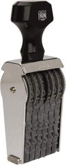 Made in USA - 7/16 Character Size, Numbering Stamp - 6 Bands - Apex Tool & Supply