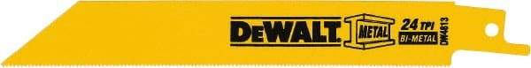 DeWALT - Bi-Metal Reciprocating Saw Blade - Straight Profile, 24 TPI, Toothed Edge - Apex Tool & Supply