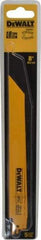 DeWALT - 8" Long x 3/4" Thick, Bi-Metal Reciprocating Saw Blade - Straight Profile, 18 TPI, Toothed Edge, Universal Shank - Apex Tool & Supply