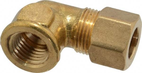Cerro - 3/8" OD, Brass Female Elbow - Comp x FNPT Ends - Apex Tool & Supply