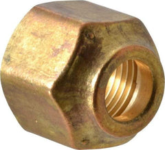 Cerro - 5/8 x 1/2" Tube OD, 45° Brass Flared Tube Refrigeration Nut - Compression Ends - Apex Tool & Supply