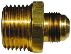 Cerro - 7/8" Tube OD, 45° Brass Flared Tube Male Connector - 3/4 Flare x MIP Ends - Apex Tool & Supply