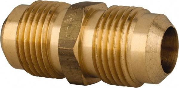 Cerro - 5/8" Tube OD, 45° Brass Flared Tube Union - Flare x Flare Ends - Apex Tool & Supply