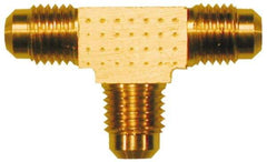 Cerro - 5/8" Tube OD, 45° Brass Flared Tube Union Tee - Flare x Flare x Flare Ends - Apex Tool & Supply
