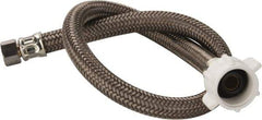 Brass Craft - 3/8" Compression Inlet, 7/8" Ballcock Outlet, Brass Flexible Connector - Braided Stainless Steel, Use with Toilets - Apex Tool & Supply