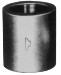 Made in USA - Size 1-1/4", Class 3,000, Steel Black Pipe Coupling - 3,000 psi, Socket Weld End Connection - Apex Tool & Supply