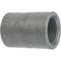 Made in USA - Size 1", Class 3,000, Forged Carbon Steel Black Pipe Coupling - 925 psi, Threaded End Connection - Apex Tool & Supply