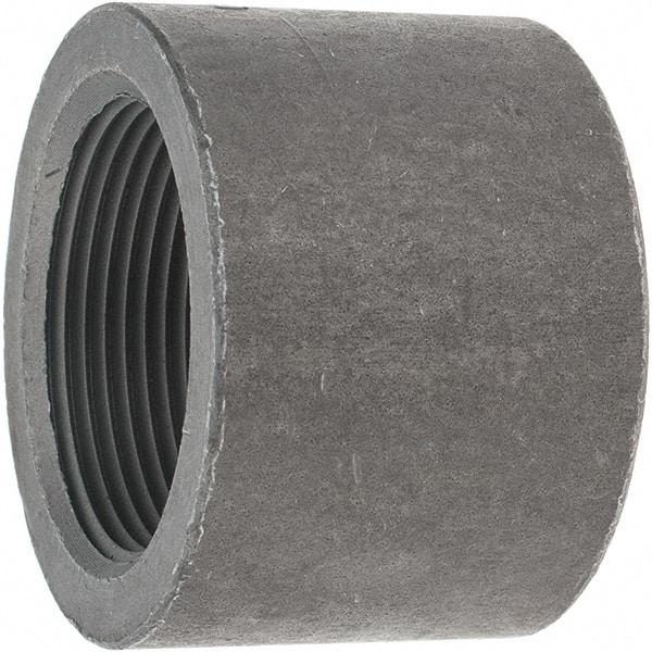 Made in USA - Size 1-1/2", Class 3,000, Forged Carbon Steel Black Pipe End Cap - 925 psi, Threaded End Connection - Apex Tool & Supply