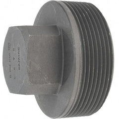 Made in USA - Size 2", Class 3,000, Forged Carbon Steel Black Pipe Square Plug - 925 psi, Threaded End Connection - Apex Tool & Supply