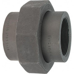Made in USA - Size 2", Class 3,000, Forged Carbon Steel Black Pipe Union - 925 psi, Threaded End Connection - Apex Tool & Supply