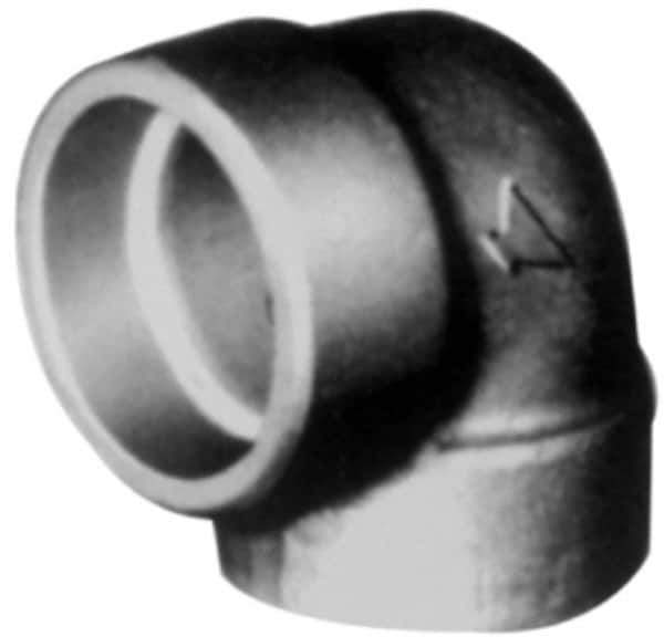 Made in USA - Size 3/8", Class 3,000, Forged Carbon Steel Black Pipe 90° Elbow - 3,000 psi, Socket Weld End Connection - Apex Tool & Supply