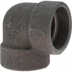 Made in USA - Size 2", Class 3,000, Forged Carbon Steel Black Pipe 90° Elbow - 925 psi, Socket Weld End Connection - Apex Tool & Supply