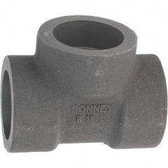 Made in USA - Size 1", Class 3,000, Forged Carbon Steel Black Pipe Tee - 925 psi, Socket Weld End Connection - Apex Tool & Supply