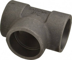 Made in USA - Size 2", Class 3,000, Forged Carbon Steel Black Pipe Tee - 925 psi, Socket Weld End Connection - Apex Tool & Supply