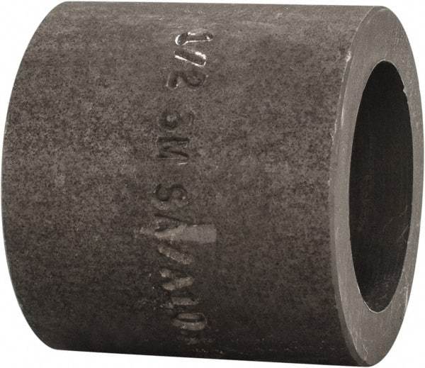 Made in USA - Size 1/2", Class 3,000, Forged Carbon Steel Black Pipe Coupling - 925 psi, Socket Weld End Connection - Apex Tool & Supply