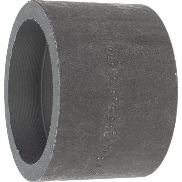 Made in USA - Size 2", Class 3,000, Forged Carbon Steel Black Pipe Coupling - 925 psi, Socket Weld End Connection - Apex Tool & Supply