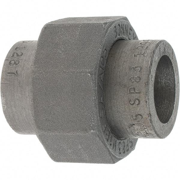 Made in USA - Size 1/2", Class 3,000, Forged Carbon Steel Black Pipe Union - 925 psi, Socket Weld End Connection - Apex Tool & Supply