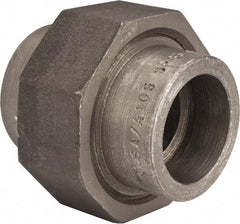Made in USA - Size 1", Class 3,000, Forged Carbon Steel Black Pipe Union - 925 psi, Socket Weld End Connection - Apex Tool & Supply