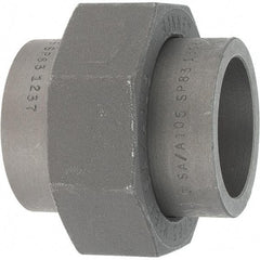 Made in USA - Size 1-1/2", Class 3,000, Forged Carbon Steel Black Pipe Union - 925 psi, Socket Weld End Connection - Apex Tool & Supply