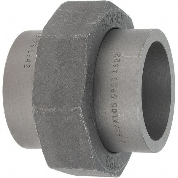 Made in USA - Size 2", Class 3,000, Forged Carbon Steel Black Pipe Union - 925 psi, Socket Weld End Connection - Apex Tool & Supply