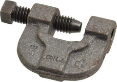 Made in USA - 3/4" Max Flange Thickness, 3/8" Rod C-Clamp - 400 Lb Capacity, Ductile Iron - Apex Tool & Supply