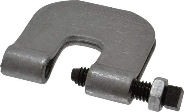 Made in USA - 3/4" Max Flange Thickness, 3/8" Rod C-Clamp with Locknut - 230 Lb Capacity, Carbon Steel - Apex Tool & Supply