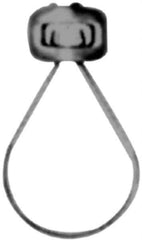 Made in USA - 1-1/2" Pipe, 3/8" Rod, Malleable Iron Adjustable Ring Hanger - Black, 400 Lb Capacity - Apex Tool & Supply