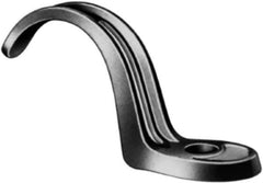 Made in USA - 2" Pipe, Malleable Iron, Black Plated" Pipe or Conduit Strap - 1 Mounting Hole - Apex Tool & Supply