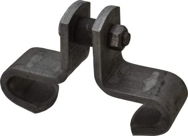 Made in USA - 3/8" Rod Center Beam Clamp - 1,000 Lb Capacity, Carbon Steel - Apex Tool & Supply