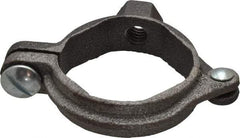 Value Collection - 1-1/4" Pipe, 3/8" Rod, Extension Split Pipe Clamp - 180 Lb Capacity, Malleable Iron - Apex Tool & Supply