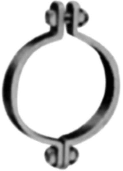Made in USA - 3-1/2" Pipe, Medium Pipe Clamp - Black, 930 Lb Capacity, Carbon Steel - Apex Tool & Supply