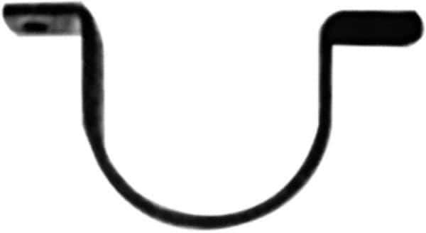 Made in USA - 1/2 Pipe, Carbon Steel, Pipe or Conduit Strap - 2 Mounting Holes - Apex Tool & Supply