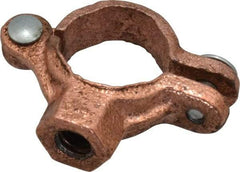 Value Collection - 3/4" Pipe, 3/8" Rod, Copper Painted Split Clamp - 180 Lb Capacity, Malleable Iron - Apex Tool & Supply