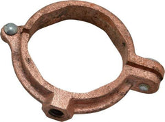 Value Collection - 2" Pipe, 3/8" Rod, Copper Painted Split Clamp - 180 Lb Capacity, Malleable Iron - Apex Tool & Supply