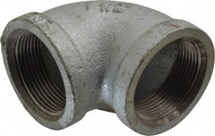 Made in USA - Class 150, 1-1/2" Galvanized Pipe 90° Elbow - Threaded, Malleable Iron - Apex Tool & Supply