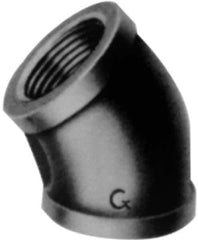 B&K Mueller - Class 150, 1-1/4" Galvanized Pipe 45° Elbow - Threaded, Malleable Iron - Apex Tool & Supply