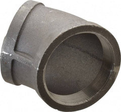 Made in USA - Size 4", Class 150, Malleable Iron Black Pipe 45° Elbow - 150 psi, Threaded End Connection - Apex Tool & Supply