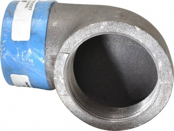 Made in USA - Size 3", Class 150, Malleable Iron Black Pipe 90° Street Elbow - 150 psi, Threaded End Connection - Apex Tool & Supply