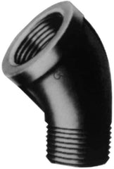 B&K Mueller - Class 150, 1" Galvanized Pipe 45° Street Elbow - Threaded, Malleable Iron - Apex Tool & Supply