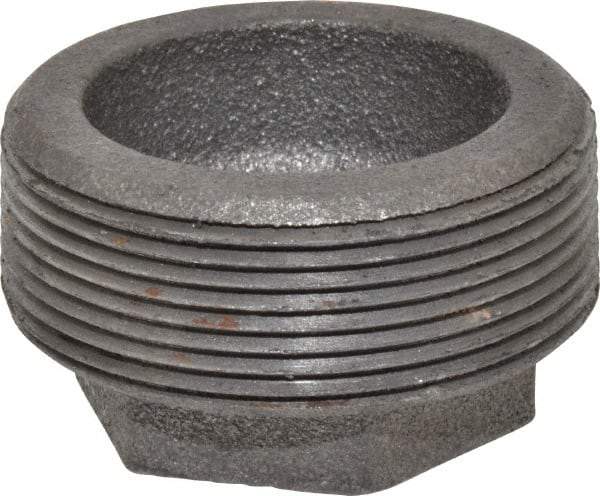 Made in USA - Size 2 x 3/4", Class 150, Malleable Iron Black Pipe Hex Bushing - 150 psi, Threaded End Connection - Apex Tool & Supply
