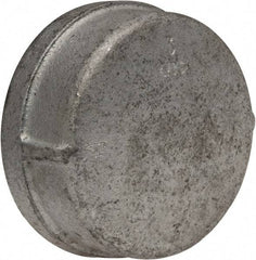 Made in USA - Class 150, 3" Galvanized Pipe End Cap - Threaded, Malleable Iron - Apex Tool & Supply