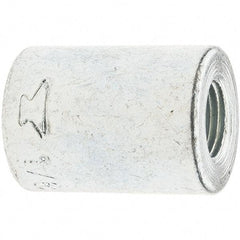 Made in USA - Class 150, 1/8" Galvanized Pipe Coupling (Right Hand) - Threaded, Malleable Iron - Apex Tool & Supply