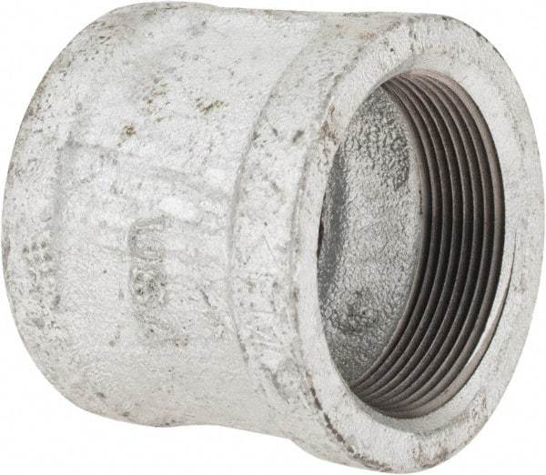 Made in USA - Class 150, 2" Galvanized Pipe Coupling (Right Hand) - Threaded, Malleable Iron - Apex Tool & Supply